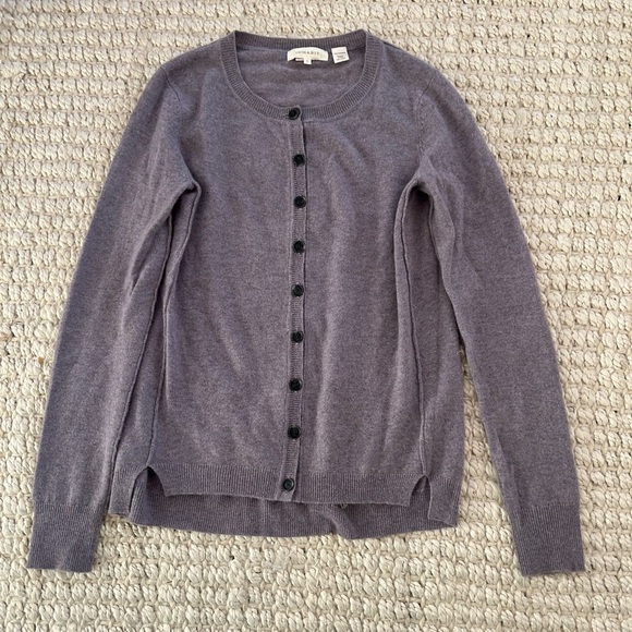 Inhabit Purple Cashmere Cardigan Sweater, Size Small - Picture 1 of 3